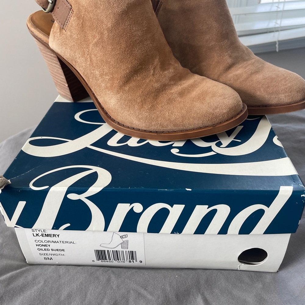 Lucky Brand Women's Brown Suede Heeled Boots